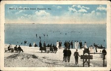 Pensacola FL Beach Santa Rosa Island E. C. Kropp Co. c1910 Vintage Postcard picture