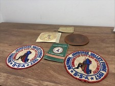 Genuine 1957 Boy Scouts of America National Jamboree Participant Lot +Patch Lot picture