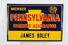 Pennsylvania Farmer's Association Embossed Member Sign - 14 Inches Wide picture
