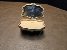 Vintage Volupte Ornate Petite Boudoir Vanity Powder Compact With Original Puff picture