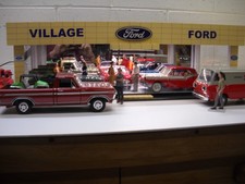 Ford vintage dealership 1/25 1/24th scale model car showroom diorama picture