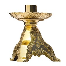 Roma Series Altar Candlestick, Brass 8'' High (USUALLY SHIP WITHIN 2 DAYS) picture