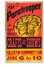 The Paratrooper Vintage Fair Poster 1950s 🎨 16x24” Premium Matte Paper picture