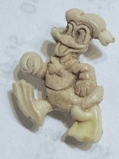 Vtg Antique 1930s Donald Duck Cartoon Celluloid Plastic Button Small 2cm .75