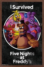 Five Nights at Freddy's Survived Wall Poster 22.375 x 34 Mahogany Frame picture