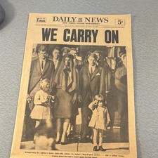 Vintage Nov 26, 1963 NY Daily News “We Carry On” JFK Jr Famous Salute Complete picture