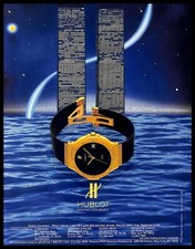 1986 Hublot Watches Montres MDM Geneve Vintage PRINT AD World Trade Center NYC picture