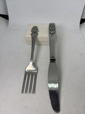 Vintage 1984 Oneida Care Bear Childs Fork & Knife American Greetings Flatware picture