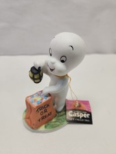 Vtg 1986 Casper the Friendly Ghost Halloween Figurine Trick or Treat Lantern 4” picture