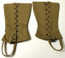  WWI US M1917 INFANTRY FIELD LEGGINGS, KHAKI OD#9 CANVAS-LARGE 3R picture