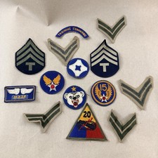 Vtg WWII US Army Air Force Patch Lot Alaska Polar Bear MAAF 20th Armored T4 picture