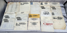 LARGE LOT ANTIQUE EARLY 1900's EPHEMRA - RECEIPTS INVOICES LETTERS NICE GRAPHICS picture