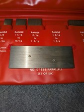 NOS Starrett No. S 154 L Adjustable Parallel Set 6 Pc 3/8