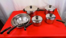 Vintage Revere Ware Copper Bottom 13 Piece Cookware Set picture