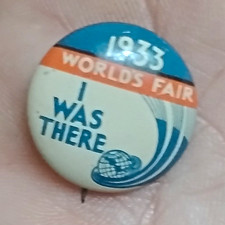 1933-34 Chicago World’s Fair “I Was There” Pinback Button, World’s Fairs Theme picture