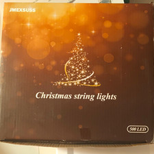 JMEXSUSS 500-LED Christmas String Lights 173 ft Clear Wire, ETL picture