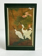 VTG Marcel Schurman Mini notebook Stationary Egrets Birds Flowers Japan READ HC picture
