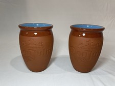 NIB 1942 Tequila Reserva De Don Julio Clay Drink Terracotta Set Of 2 picture