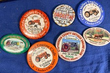Vintage Antique Engine Club Pinback Button Lot Iowa Illinois Tractor Steam Show picture