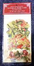 Vintage Embossed Card Floral Victorian Style Flowers w/Envelope 3D  picture