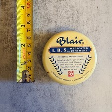 Vintage Blair IBS Medicated Ointment Tin Lynchburg VA Pharmacy Advertising picture