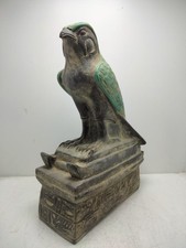 Ancient Egyptian Statue Antiques Rare Antique Pharaonic God Horus Unique BC picture