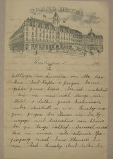 1910s GRAND HOTEL Kristiania Oslo Norway Letter Letterhead Jewish ? picture