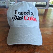 Official Coca-Cola I Need a Diet Coke Gray Embroidered Baseball Cap Hat NWT picture