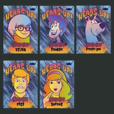 2024 Fleer Scooby-Doo Heads Up Complete Set 1-5 Shaggy Fred Velma Daphne Scooby picture