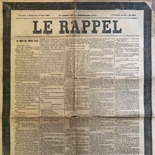 Journal LE RECALL 24 May 1885 # THE DEATH OF VICTOR HUGO Reactions in the Senate ... picture