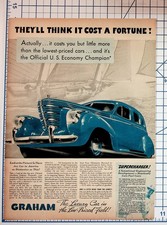 1937 Graham Supercharger Car Ad Vintage Auto Economy Champion Ephemera picture