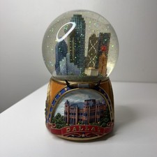 VTG Dallas Texas Skyline Musical Snow Globe San Francisco Music Box Co Pegasus picture
