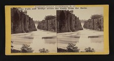 Photo:Paterson NJ Passaic Falls Bridge Basin 1865 Stereoview picture