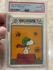 1991 Peanuts Preview The Flying Ace PSA 10 picture