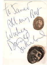 Donald Sutherland signed in person album page picture