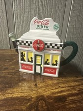 Vintage 1999 Coca-Cola Diner Teapot Enesco picture