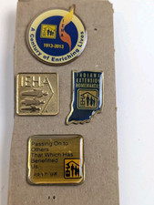 Vintage Indiana Extension Homemakers IEHA Lapel Pins Lot of 4 1913-2013 picture