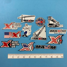 Hard Hat Decal Stickers MAXIM Shane McCrane Tower Crane Crawler Cranes Veteran's picture