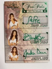 SARAH STAGE, BRANDY GRACE, JACKIE DAWN : PEN PALS = AUTOGRAPHs Card ( 1 / 3 ) picture