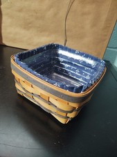 Vintage 1996 Longaberger  Woven Basket with Plastic Liner picture