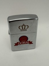 Vintage 1995 Doral Cigarettes 25th Anniversary Chrome Zippo Lighter New No Box picture