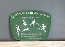 Vintage (1950s) West Germany (Steel) Playground Regulations Sign picture