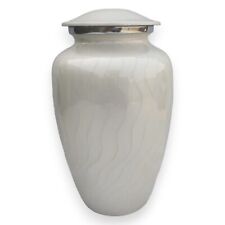 Classic White Pearl  Urn Adult Cremation Funeral Keepsake 10