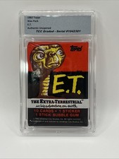 1982 Topps E.T. Wax Pack Authentic Unopened Encapsulated picture