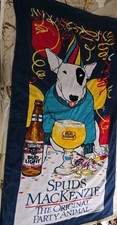 1986 Bud Light Spuds Mackenzie Original Party Animal Beach Towel 55x 30 picture