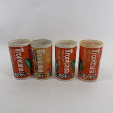 Vintage 80s Lot 4 Tropicana Frozen Orange Juice Plastic Container Cans (no lid) picture