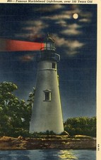 Lakeside, OH - Marblehead Lighthouse - Linen picture