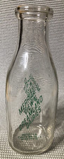 Vintage Merrill View & Creamland Chippewa Falls 2 Side Print Quart Milk Bottle picture