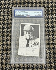 Colonel Harland Sanders Signed Autograph 2x3 KFC Photo PSA/DNA Encapsulated picture