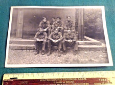 WW-II/2 Real Photograph 7 Soldiers Posing in Kassel Germany 1945 Names & Cities picture